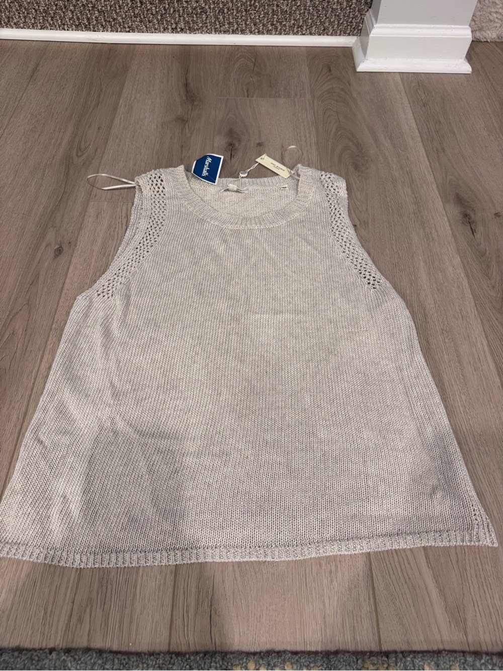 Max Studio Khaki Knit Sleeveless Top